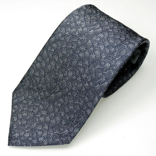 Silk Tie / Shinpaku Series / Juniper Motif / Silver Rat Gray