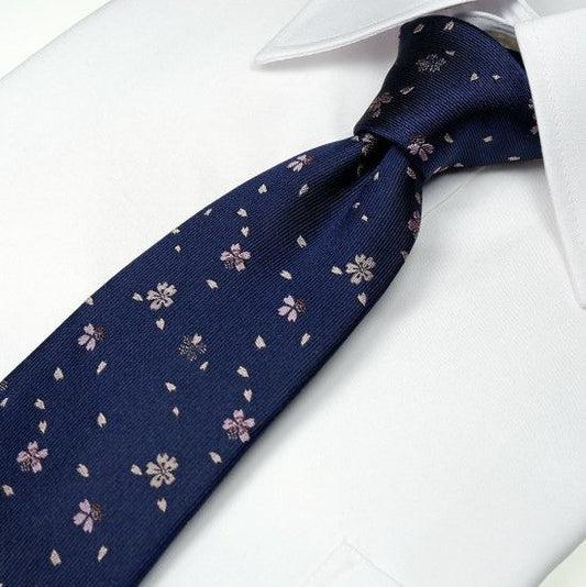 Cravatta / bufera di ciliegia / blu navy