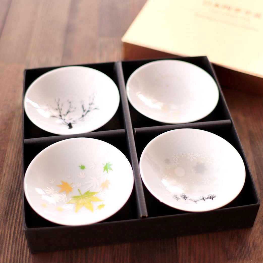 Coppa di sake fredda / quattro stagioni / set di 4 pezzi