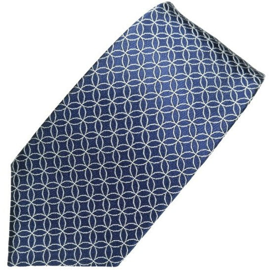 Silk Tie / Cloisonne (Shippo) / Navy Blue