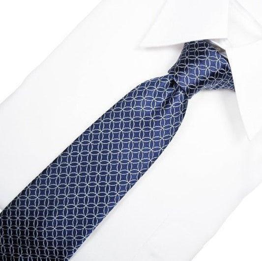 Silk Tie / Cloisonne (Shippo) / Navy Blue