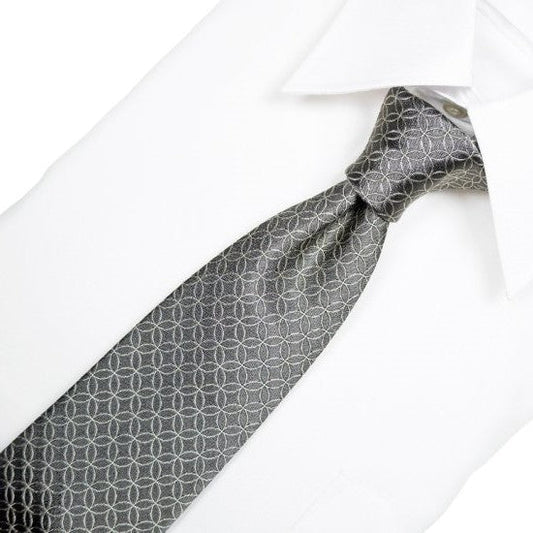 Silk Tie / Cloisonne (Shippo) / Gray