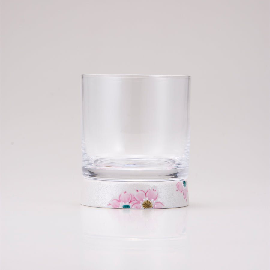 Kutani Japanese Rock Glass / Silver Cherry Blossom – Suigenkyo Online Store