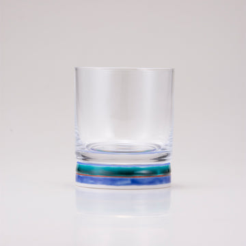 Kutani Japanese Rock Glass / Blue Spinning Top