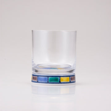 Kutani Japanese Rock Glass / Colorful Pattern 1 – Suigenkyo Online Store