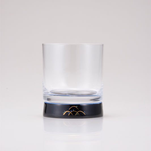 Kutani Japanese Rock Glass / Black Rabbit