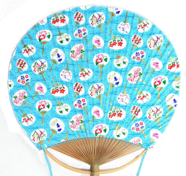 Profumato uchiwa / azzurro / grande