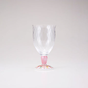 Kutani Japanese Glass / Flower Bud / Plaid