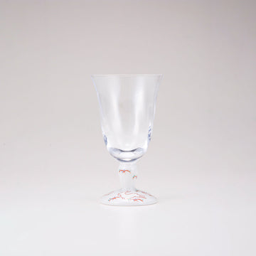 Kutani Glass Glass / Red Rabbit / Tulip