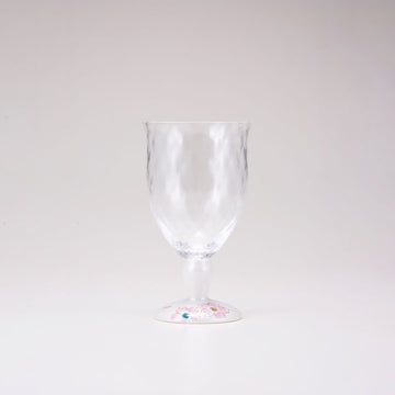 Kutani Japanese Glass / Silver Cherry Blossom / Plaid