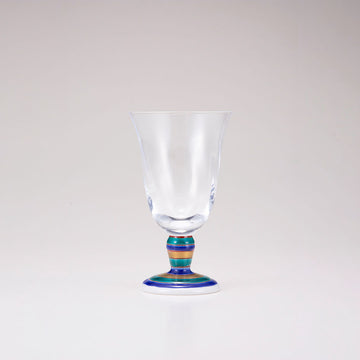 Kutani Japanese Glass / Blue Spinning Top / Tulip