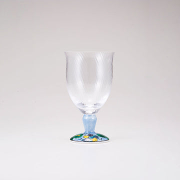 Kutani Japanese Glass / Blue Grape / Diagonal