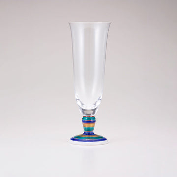 Kutani Japanese Bier Glass / Blue Spinning Top / Plain