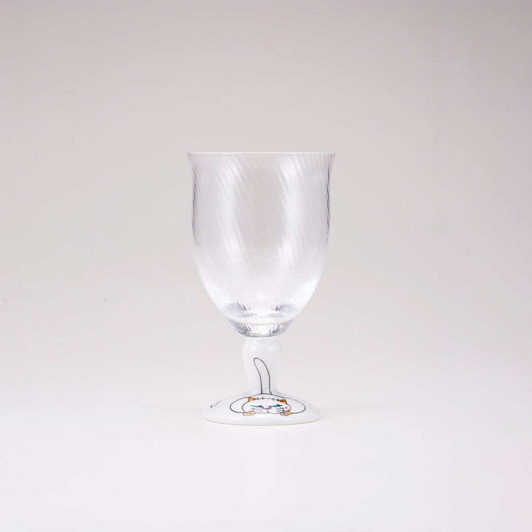 Kutani Japanese Glass / Cat Holiday / Diagonal