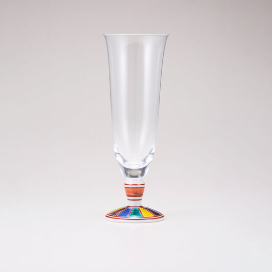 Kutani Japanese Bire Glass / Pattern coloré 2 / PLAIN