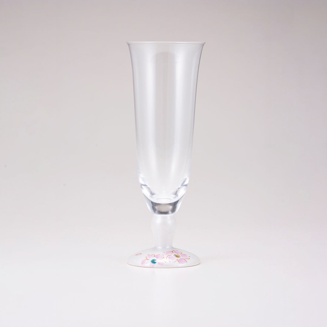 Kutani Beer Glass / Plate Gold Cherry Blossom / Plain