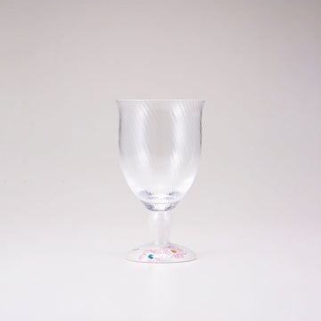 Kutani Japanese Glass / Cherry blossom with Silver / Diagonal