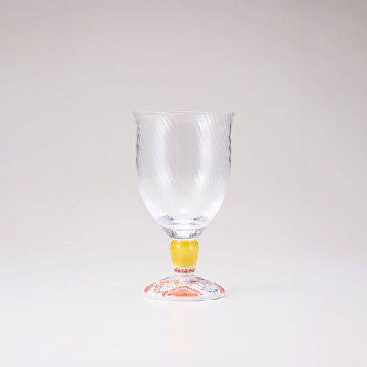 Kutani japanisches Glas / Blume / Diagonal