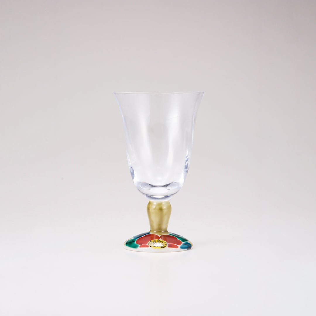Kutani Japanese Glass / Camellia Sasanqua / Tulip