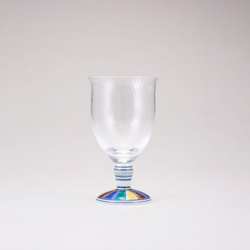 Kutani Japanese Glass / Colorful Pattern / Diagonal