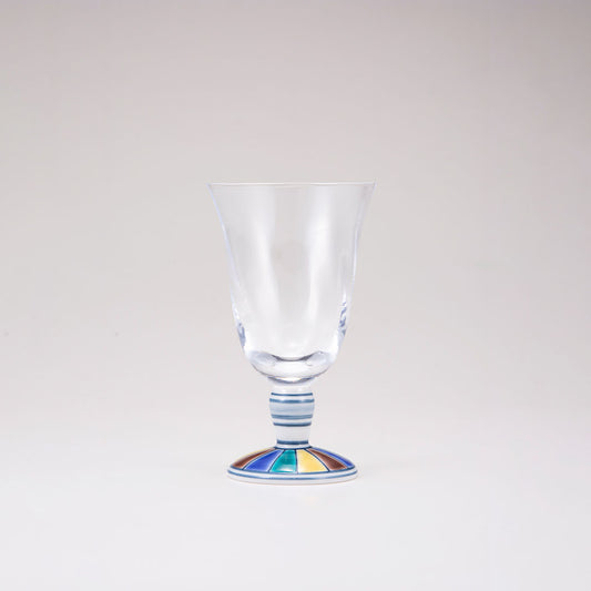Kutani Japanese Glass / Colorful Pattern 1 / Tulip