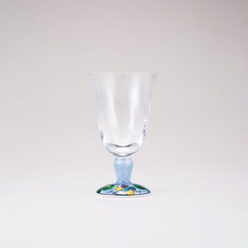 Kutani Glass Japanese / Blue Grape / Tulip