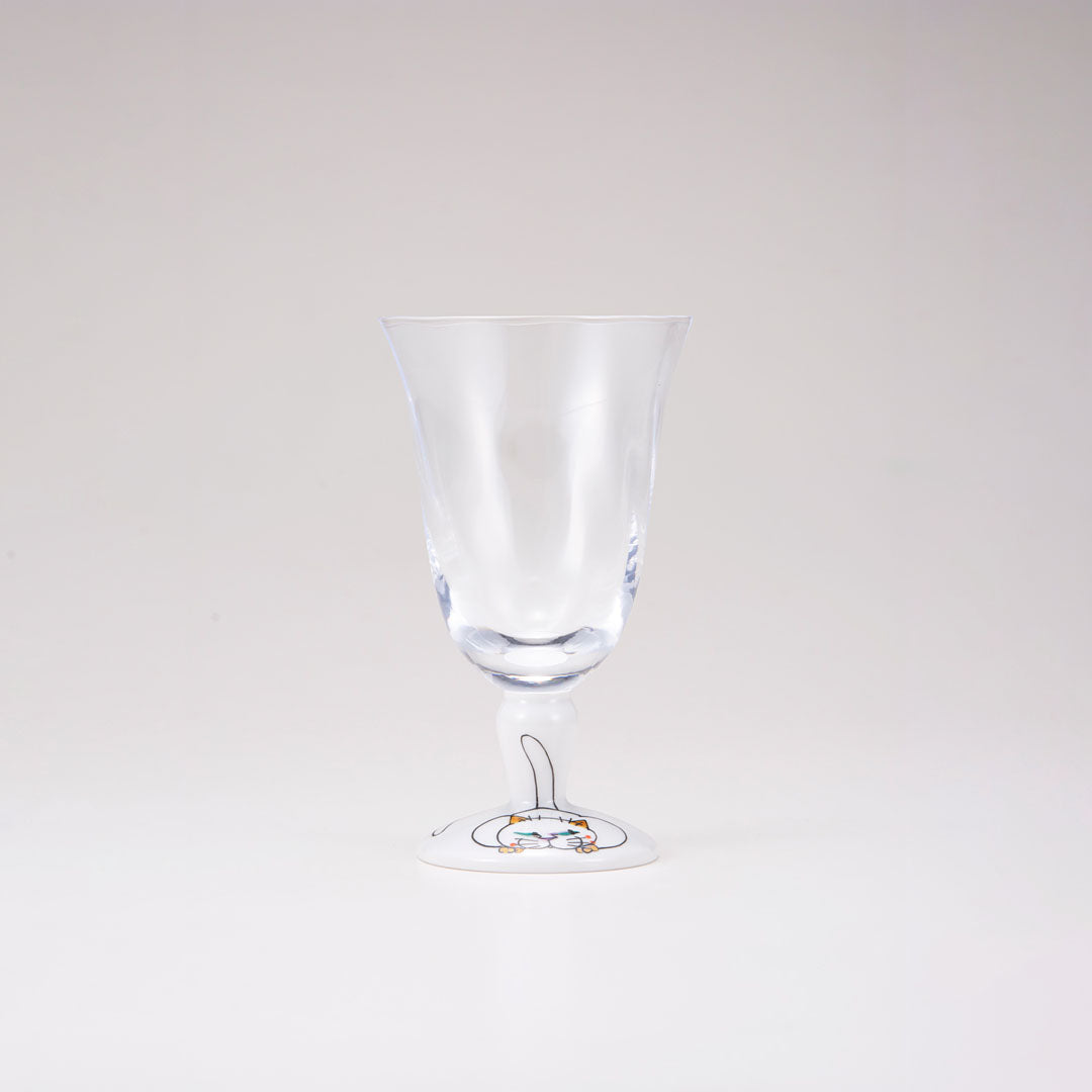 Kutani Japanese Glass / Cat Holiday / Tulip