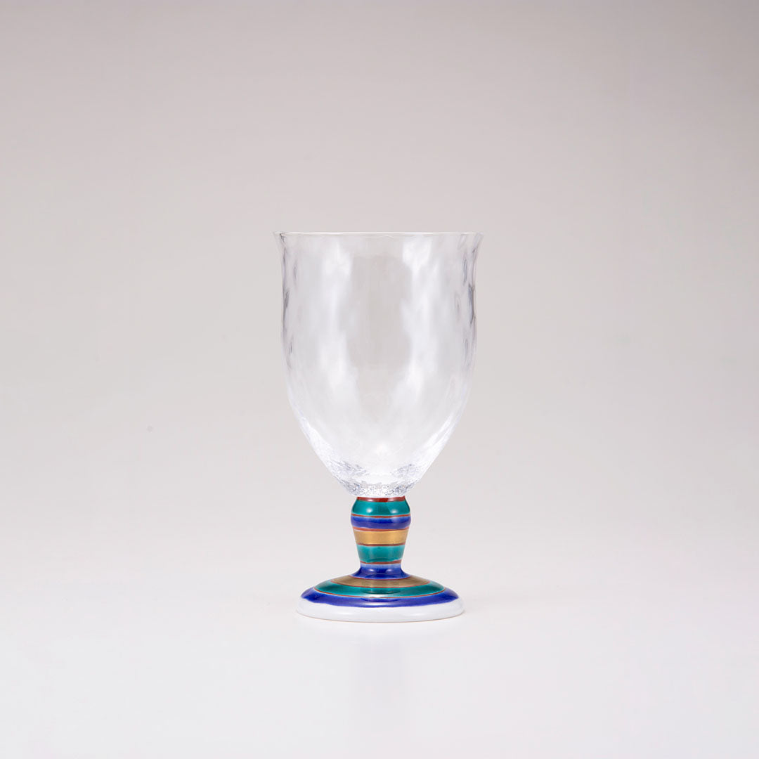 Kutani Japanese Glass / Blue Spinning Top / Peleid