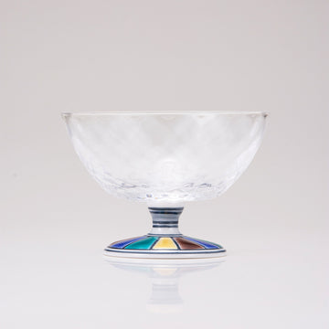 Glasst giapponese di kutani in vetro / pattern colorato 1 / plaid