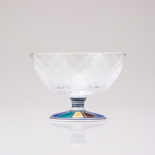Glasst giapponese di kutani in vetro / pattern colorato 1 / plaid