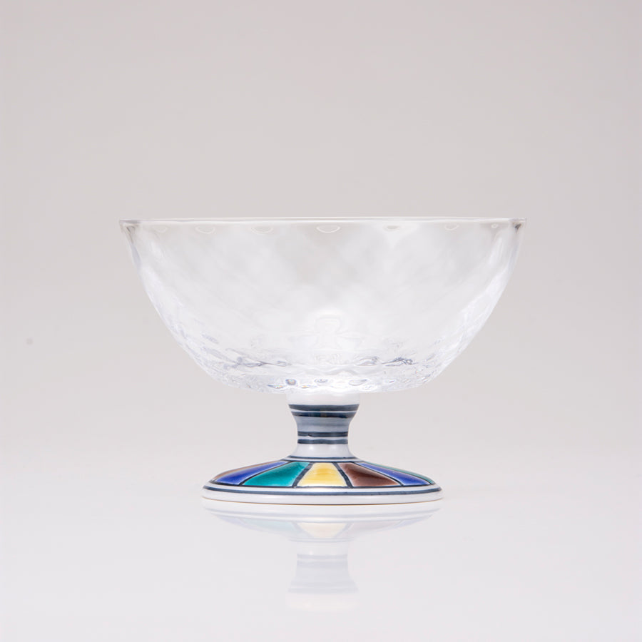 Kutani Japanese Dessert Verre / Match coloré 1 / Plaid