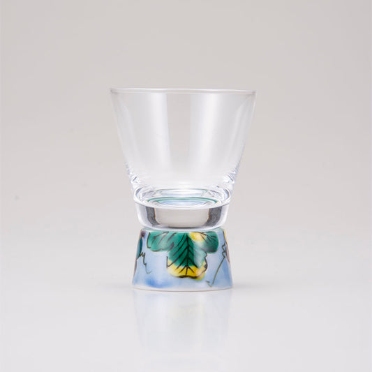 Kutani Japanese Shot Glass / Blue Grape