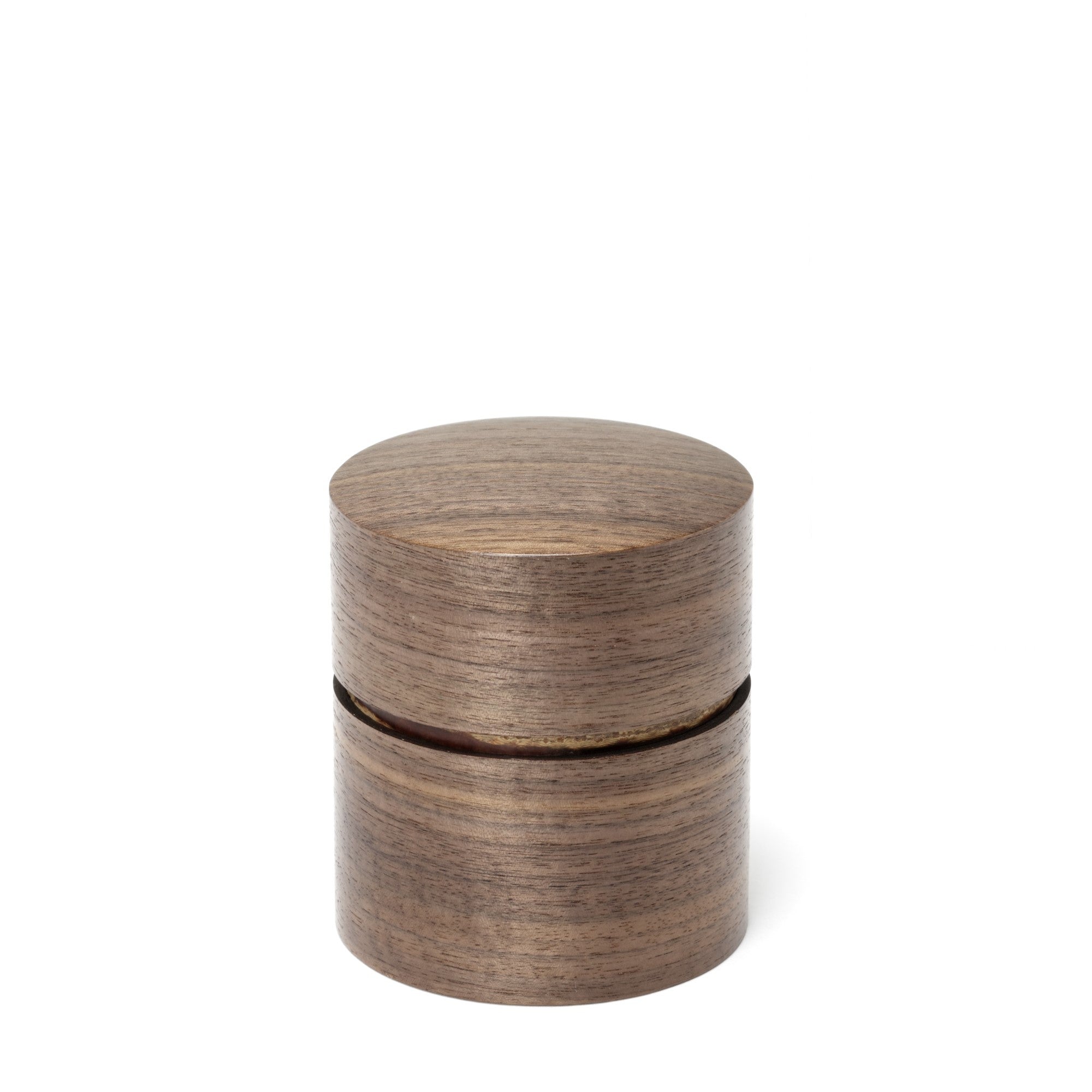 Caddy à thé en bois / noix / plat
