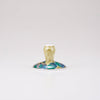 Kutani Japanese Beer Glass / Clematis / Plaid
