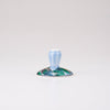 Kutani Japanese Bire Glass / Blue Clematis / Plaid