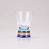 Kutani Glass Shot Glass / Blue Spinning