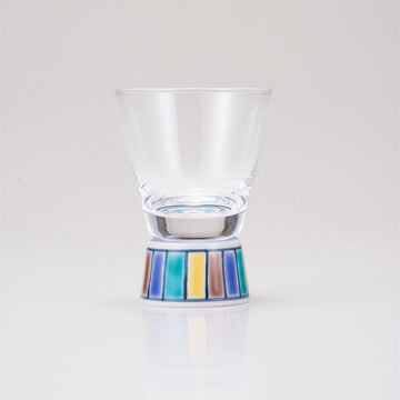 Kutani Japanese Shot Glass / Colorful Pattern 1