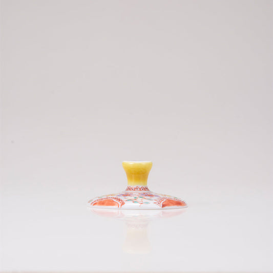 Kutani Japanische Dessertglas / Blume / Ebene