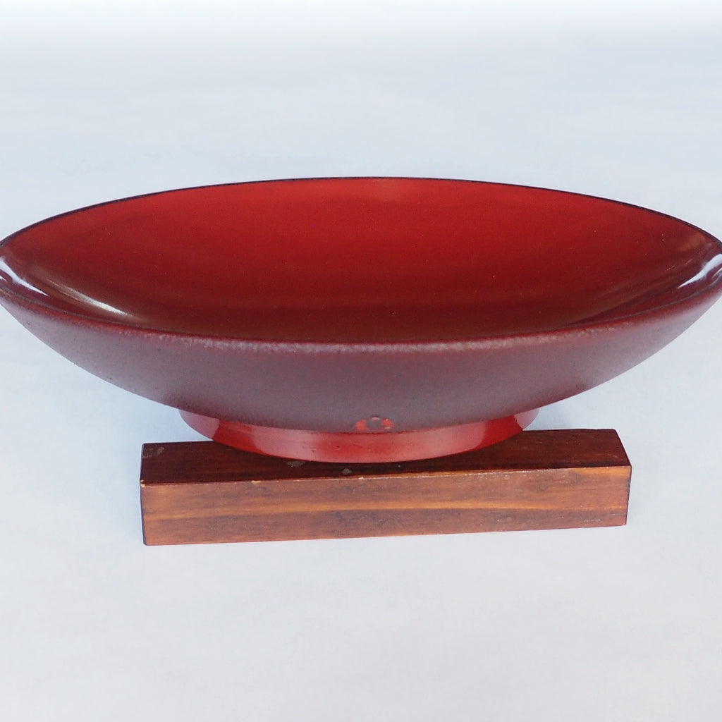 Tazón de servicio rojo / flor de cerezo