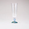 Kutani Japanese Beer Glass / Blue Clematis / Plaid