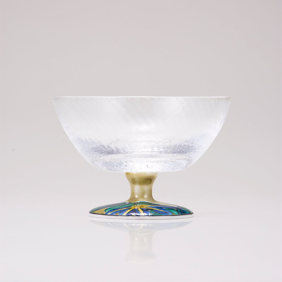 Kutani Japanese Dessert Verre / Clematis / Diagonale