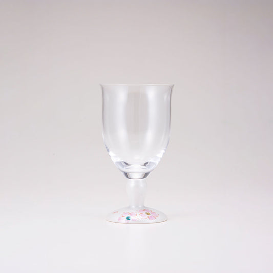 Kutani Japanese Glass / Silver Cherry Blossom / Plain