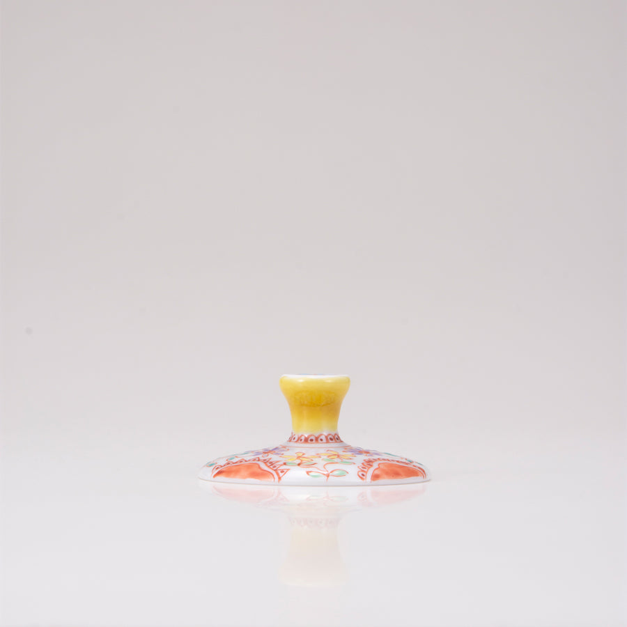 Glasst giapponese dessert giapponese kutani / fiore / diagonale