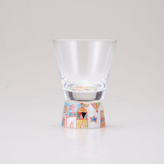 Kutani Japanese Shot Glass / Town Square