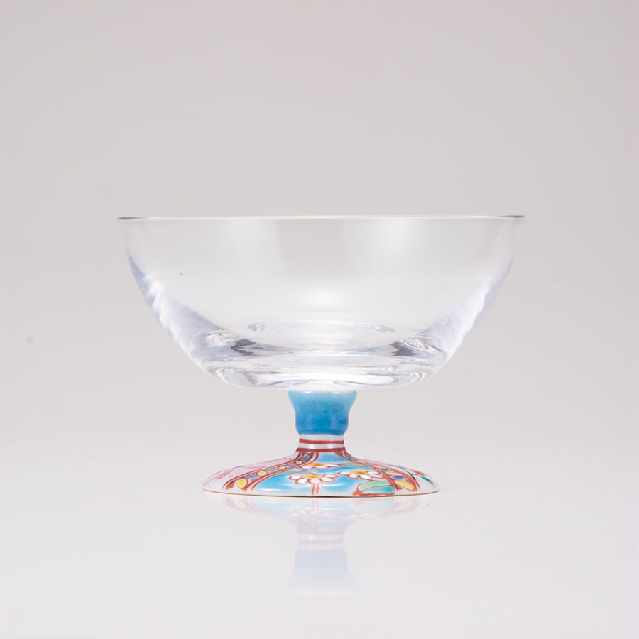 Glasst giapponese di kutani / ara ad arazzo fiore / pianura