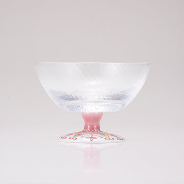 Kutani Japanische Dessertglas / Blütenknospe / Diagonale