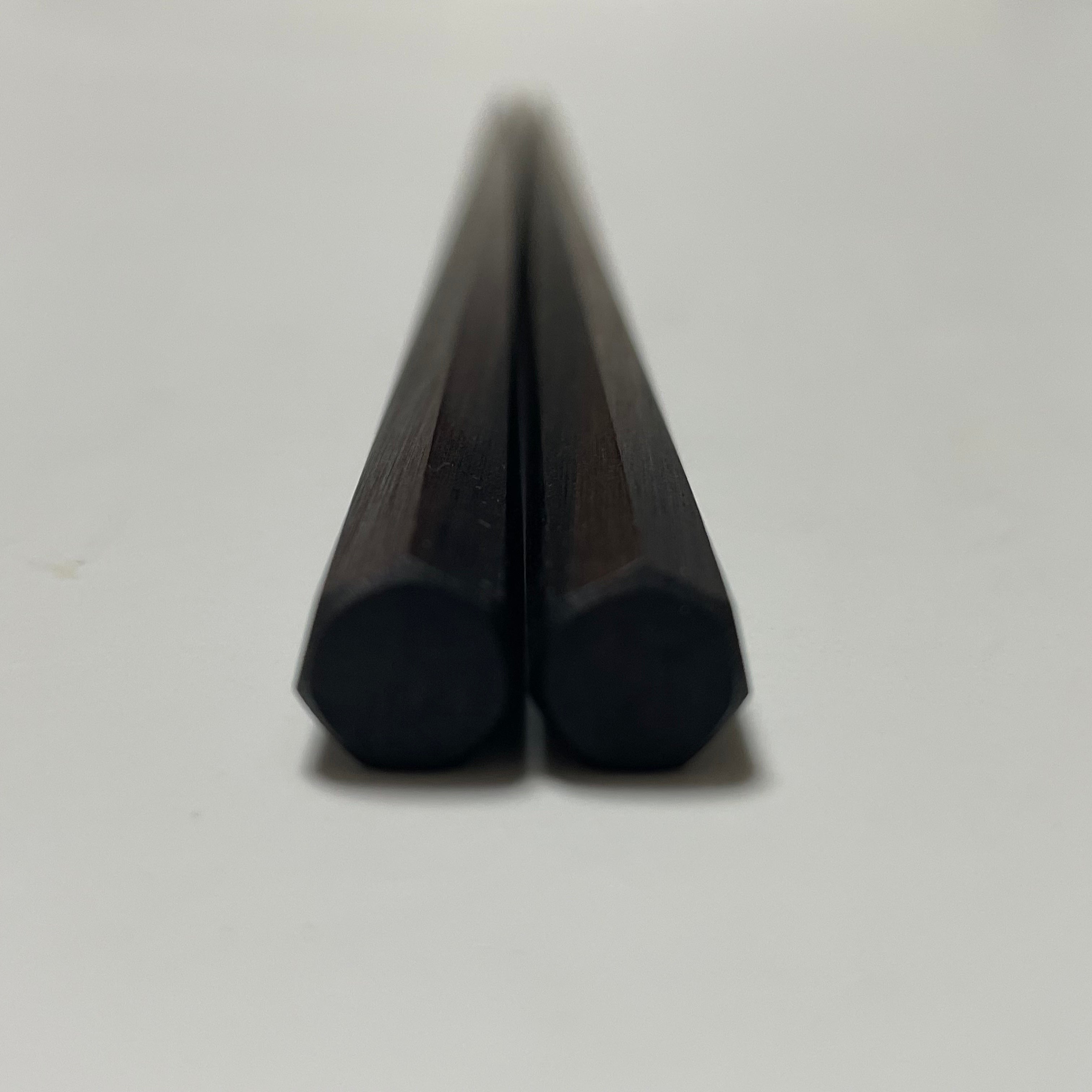 Striped Ebony Chopsticks / Heptagonal (7-sided) / 23cm