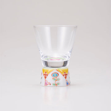 Kutani Japanese Shot Glass / Flower House