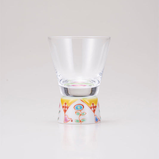 Kutani Japanese Shot Glass / Flower House