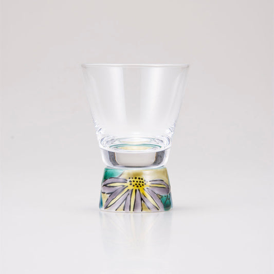 Kutani Japanese Shot Glass / Clematis